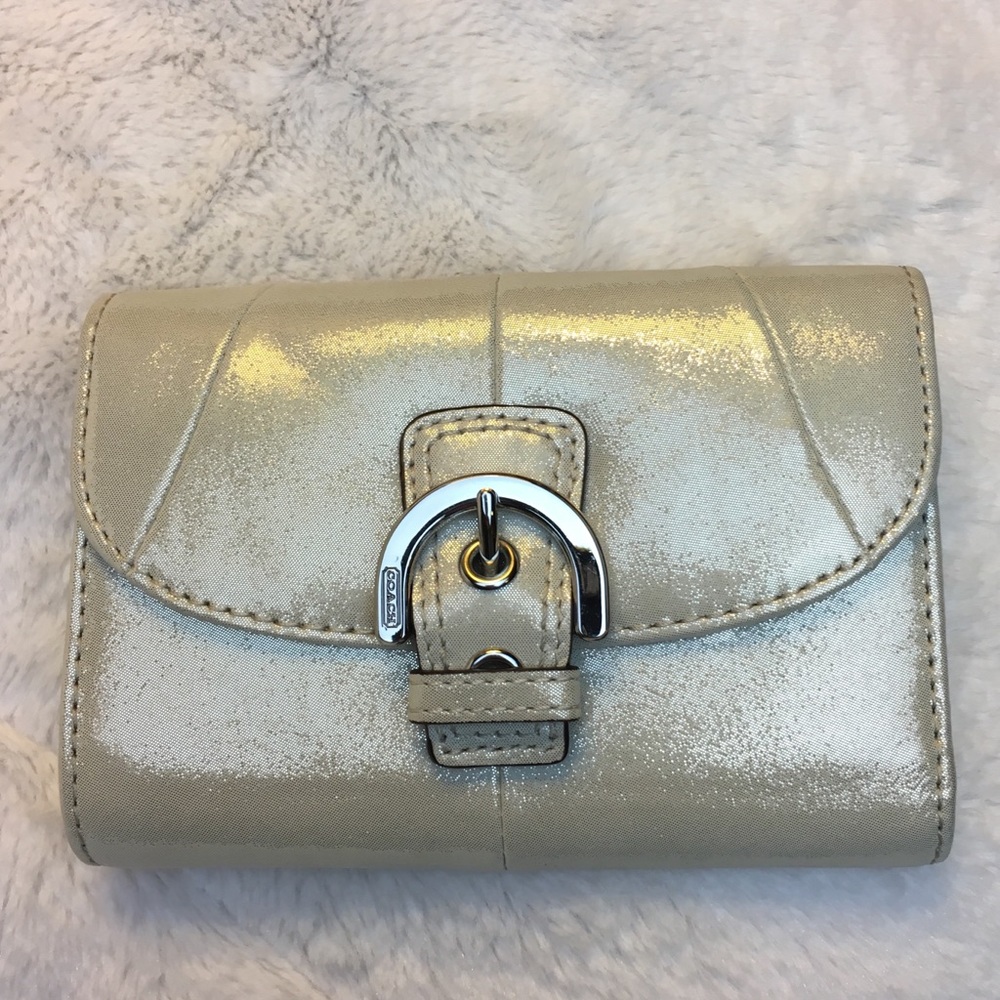 COACH Gold Metallic Wallet